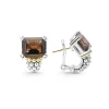 Fashion Smokey Quartz Huggie Earring Gemstones