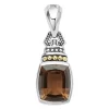 Hot Smokey Quartz Pendant Two-Tone