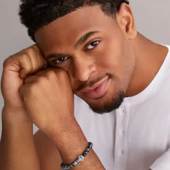 Cheap Snowflake Obsidian Skull Bracelet Bracelets