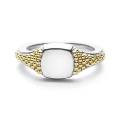 Discount Square Signet Ring Two-Tone