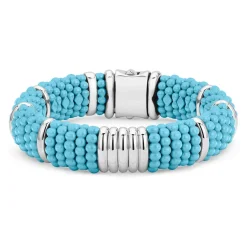 Outlet Statement Ceramic Beaded Bracelet | 15Mm Silver