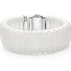 Discount Statement Ceramic Caviar Bracelet | 23Mm Two-Tone