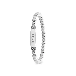 Shop Stretch Bead Love Bracelet Silver
