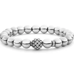 Outlet Stretch Silver Bead Bracelet Silver