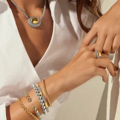 Outlet Stretch Silver Bead Bracelet Silver