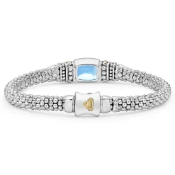 Cheap Swiss Blue Topaz Caviar Bracelet | 6Mm Gemstones