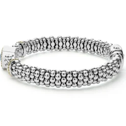 Outlet Swiss Blue Topaz Caviar Bracelet | 9Mm Gemstones