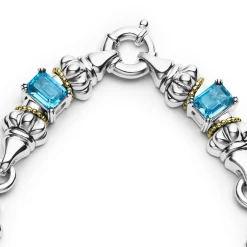 Shop Swiss Blue Topaz Caviar Necklace Gemstones