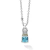 Outlet Swiss Blue Topaz Pendant Necklace Two-Tone