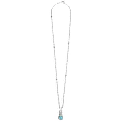 Outlet Swiss Blue Topaz Pendant Necklace Two-Tone