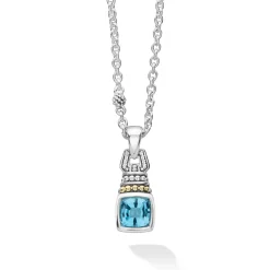 Store Swiss Blue Topaz Pendant Necklace Pendant Necklaces