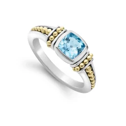 Shop Swiss Blue Topaz Ring Two-Tone