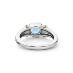 Shop Swiss Blue Topaz Ring Two-Tone