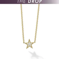 Flash Sale The Drop 18K Gold And Diamond Star Chain Necklace Diamonds