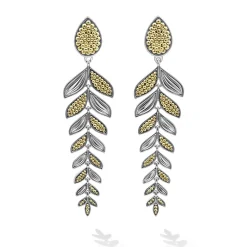Best The Drop Two Tone Tiered Leaf Earrings Two-Tone