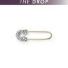 Hot The Drop Two-Tone Safety Pin Earring Silver