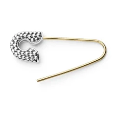 Hot The Drop Two-Tone Safety Pin Earring Silver
