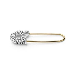 Hot The Drop Two-Tone Safety Pin Earring Silver