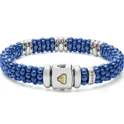 Hot Three Station Ceramic Diamond Bracelet | 9Mm Two-Tone