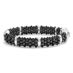 Discount Three Station Ceramic Diamond Bracelet | 9Mm Silver