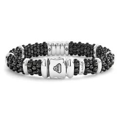 Discount Three Station Ceramic Diamond Bracelet | 9Mm Silver