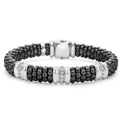 Discount Three Station Ceramic Diamond Bracelet | 9Mm Diamonds