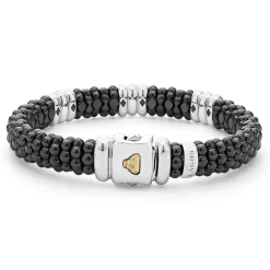 Cheap Three Station Ceramic Diamond Bracelet | 9Mm Two-Tone