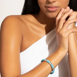 Outlet Three Station Ceramic Diamond Bracelet | 9Mm Diamonds