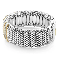 Fashion Three Station Diamond Caviar Bracelet | 23Mm Diamonds