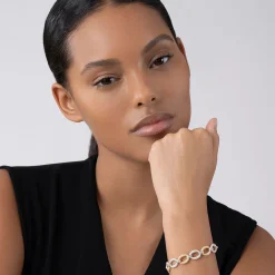 Sale Three Station Diamond Link Bracelet Diamonds