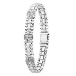 Shop Three Station Diamond Link Bracelet Link Bracelets