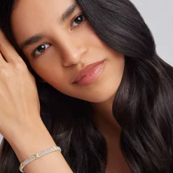 Online Three Station Gold X Diamond Caviar Bracelet | 6Mm Diamonds