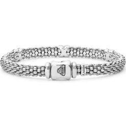 Online Three Station Gold X Diamond Caviar Bracelet | 6Mm Diamonds