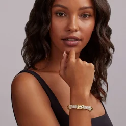 Online Three Station X Caviar Bracelet | 9Mm Two-Tone