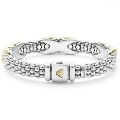 Online Three Station X Caviar Bracelet | 9Mm Two-Tone