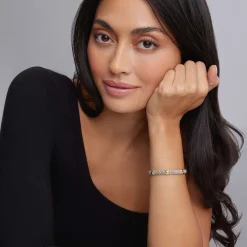 Cheap Three Station X Caviar Bracelet | 6Mm Two-Tone