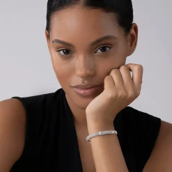 Flash Sale Three Station X Caviar Bracelet | 6Mm Silver