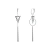 Best Triangle Circle Drop Earrings Silver