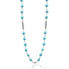 Sale Turquoise Beaded Necklace Silver