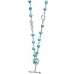 Sale Turquoise Beaded Necklace Silver