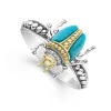 Fashion Turquoise Beetle Diamond Ring Gemstones