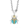 New Turquoise Beetle Diamond Pendant Necklace Diamonds