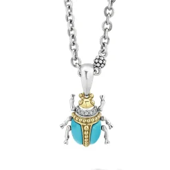 New Turquoise Beetle Diamond Pendant Necklace Diamonds