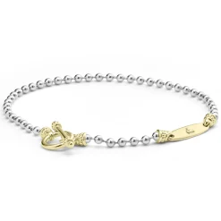 Discount Two-Tone Beaded Toggle Bracelet Two-Tone