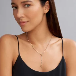 Clearance Two-Tone Beaded Toggle Necklace Two-Tone