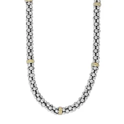 Online Two-Tone Caviar Beaded Necklace | 5Mm Caviar Necklaces