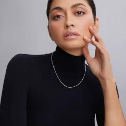 Hot Two-Tone Caviar Beaded Necklace Two-Tone