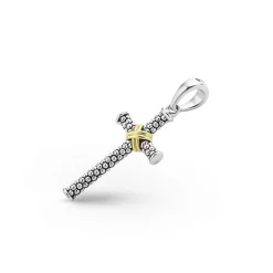 Sale Two-Tone Caviar Beaded X Cross Amulet Amulets