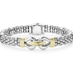 Store Two-Tone Caviar Buckle Bracelet | 9Mm Two-Tone