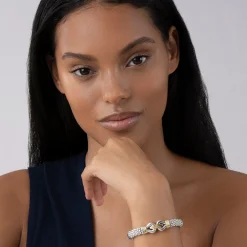 Store Two-Tone Caviar Buckle Bracelet | 9Mm Two-Tone